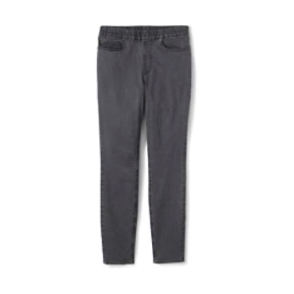 Lands' End Denim - LANDSEND Wms Plus Size Elastic Semi High Rise Pull On Skinny Legging Jeans